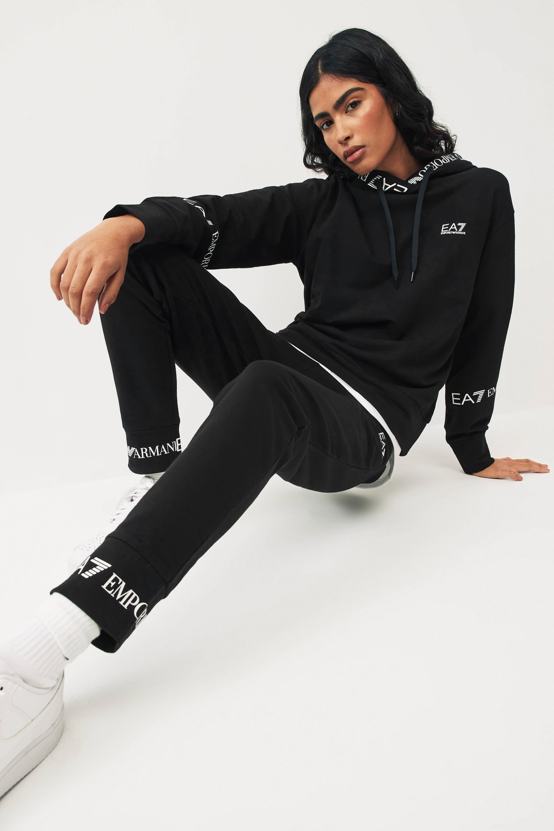 Buy Emporio Armani EA7 Womens Extended Logo Overhead Hooded Tracksuit from Next Germany