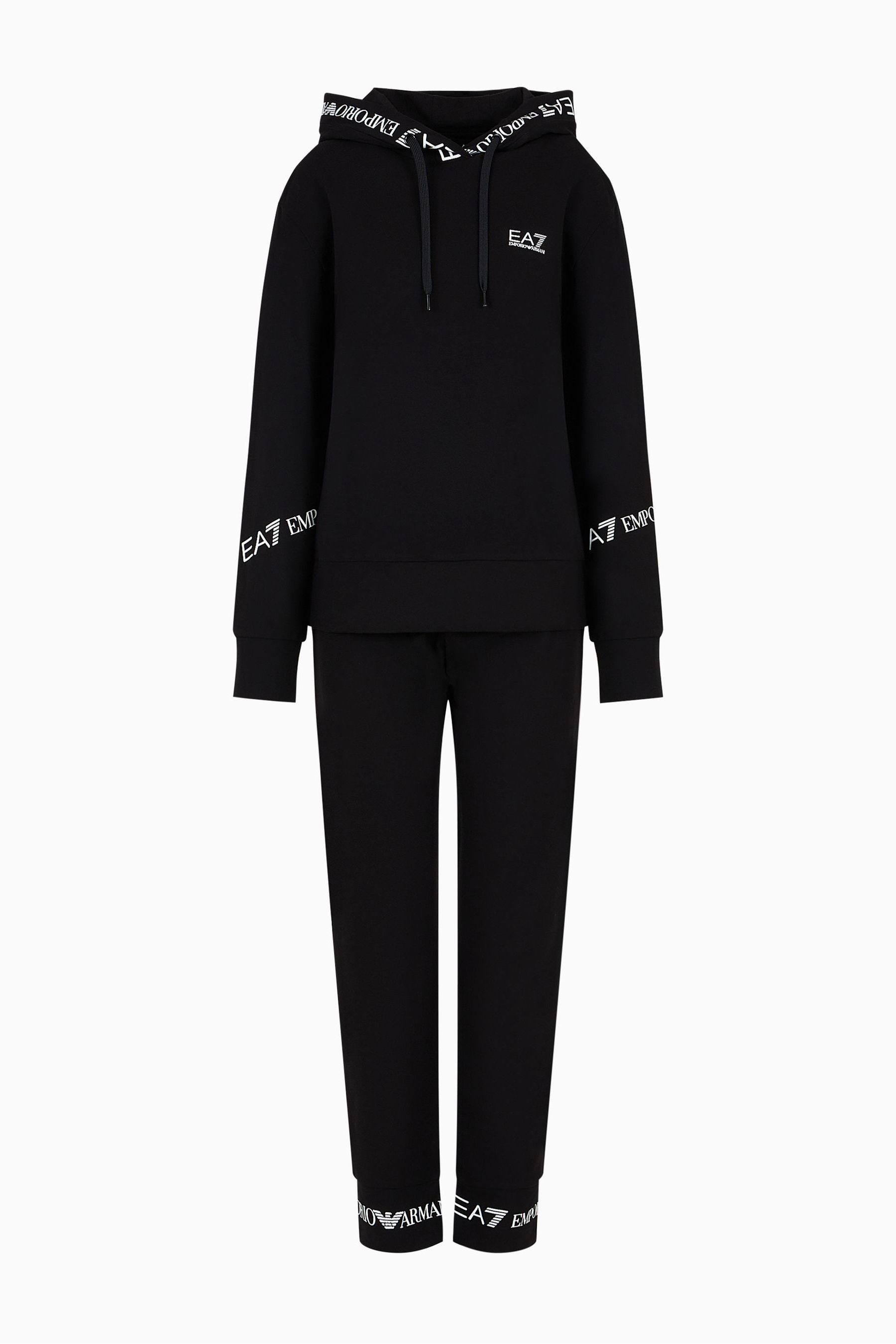 Buy Emporio Armani EA7 Womens Extended Logo Overhead Hooded Tracksuit from Next Luxembourg