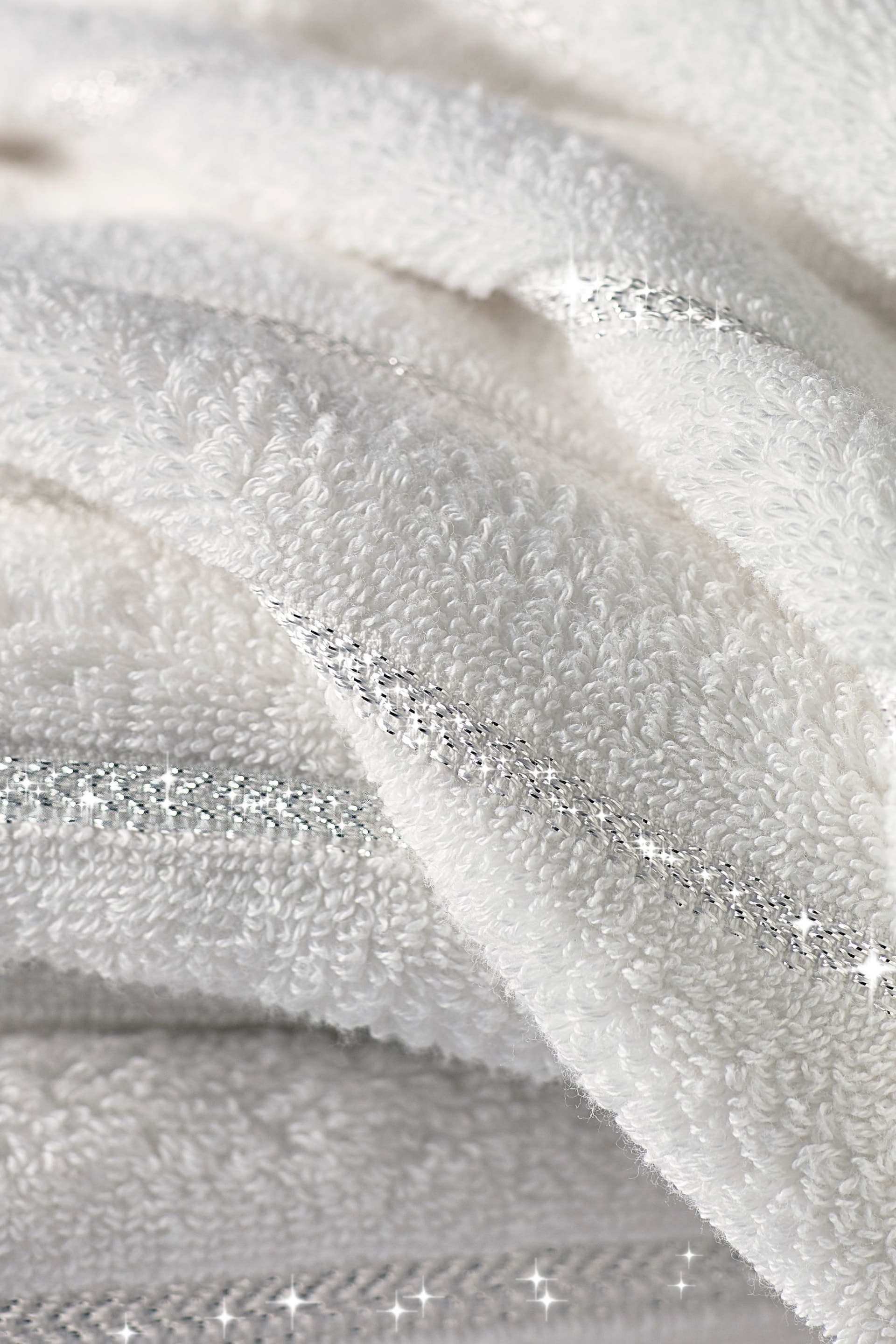 White Sparkle Rib Towel - Image 3 of 4