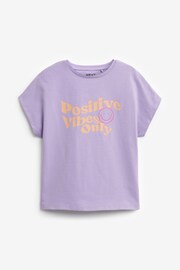 Pink/Purple/Blue 4 Pack Slogan T-Shirts (3-16yrs) - Image 5 of 7