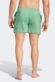 adidas Green Solid CLX Classic Length Swim Shorts - Image 3 of 7