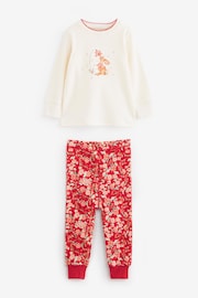 Red/Cream Bunny 3 Pack Long Sleeve Printed Pyjamas (9mths-12yrs) - Image 1 of 1