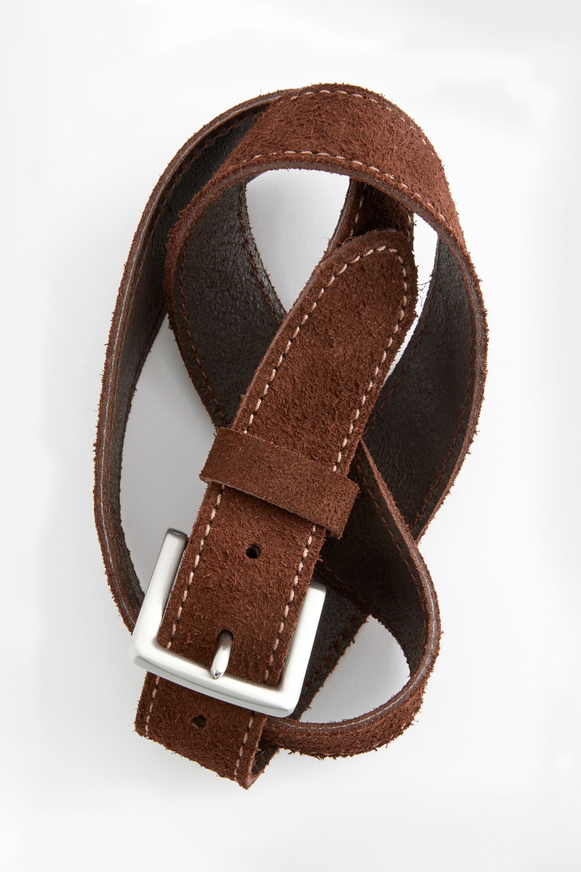 Brown Suede Stitch Belt - Image 3 of 3