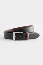 Black Leather Belt With Red Stitch - Image 2 of 3