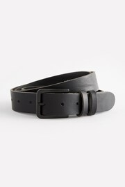 Black Casual Leather Belt - Image 2 of 3