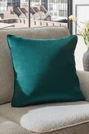 Dark Teal 59 x 59cm Matte Velvet Cushion - Image 1 of 4
