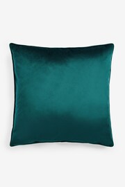 Dark Teal 59 x 59cm Matte Velvet Cushion - Image 3 of 4