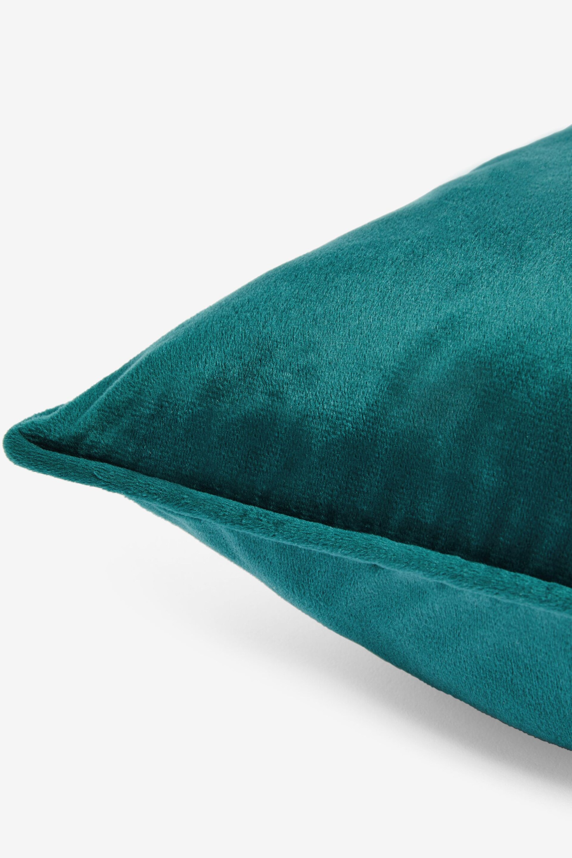 Dark Teal 59 x 59cm Matte Velvet Cushion - Image 4 of 4