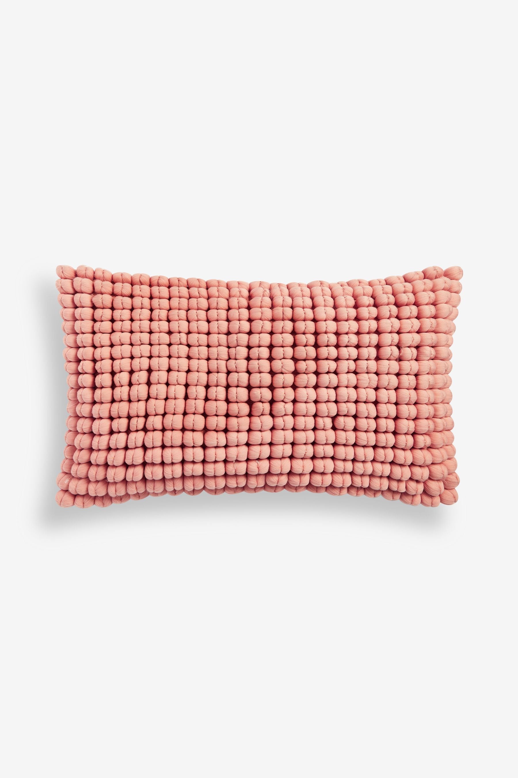 Buy Peach Pink 40 x 59cm Global Bobble Cushion from Next Luxembourg
