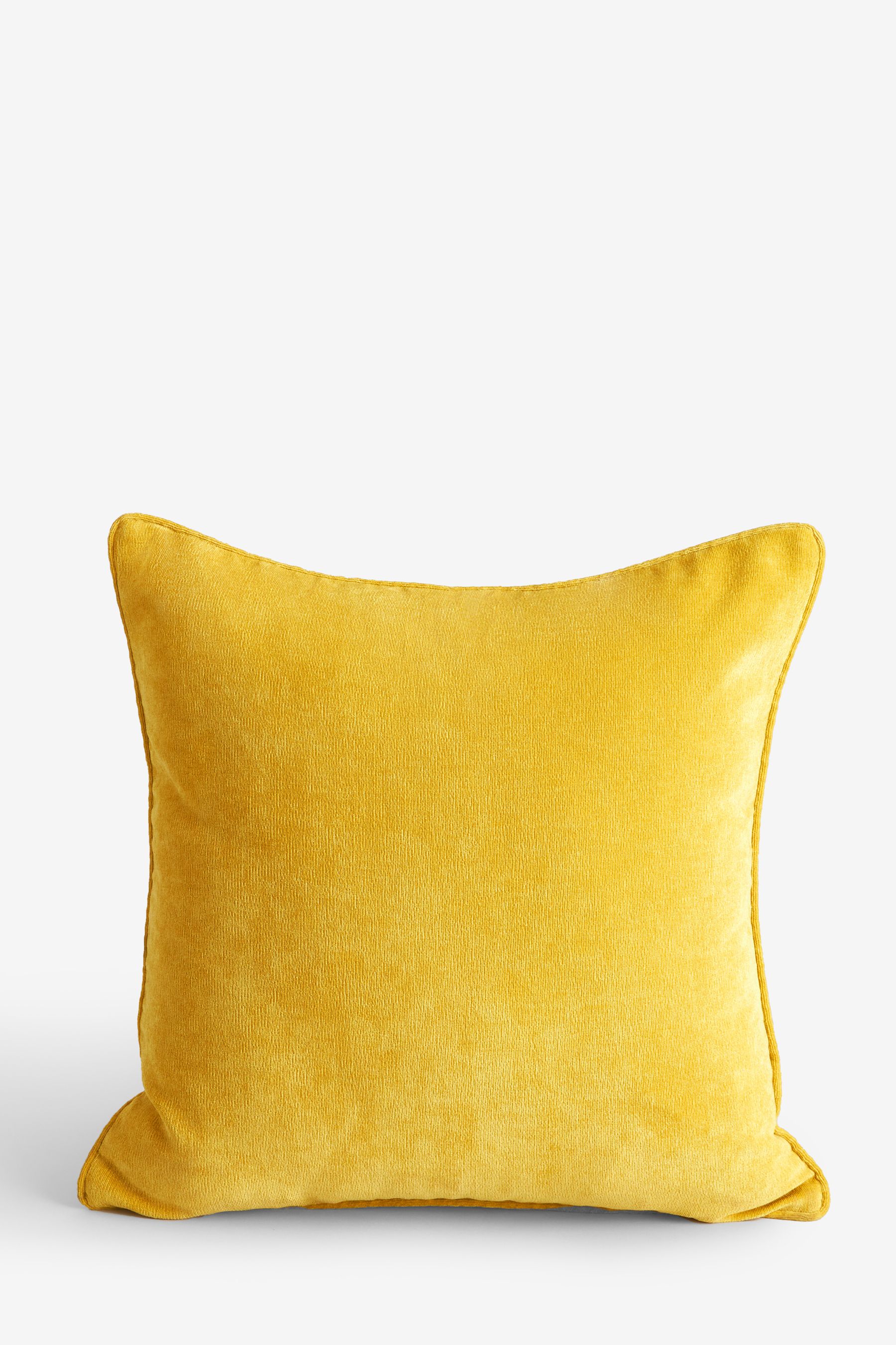 Buy Chartreuse Yellow 45 x 45cm Soft Velour Cushion from the Next UK online shop