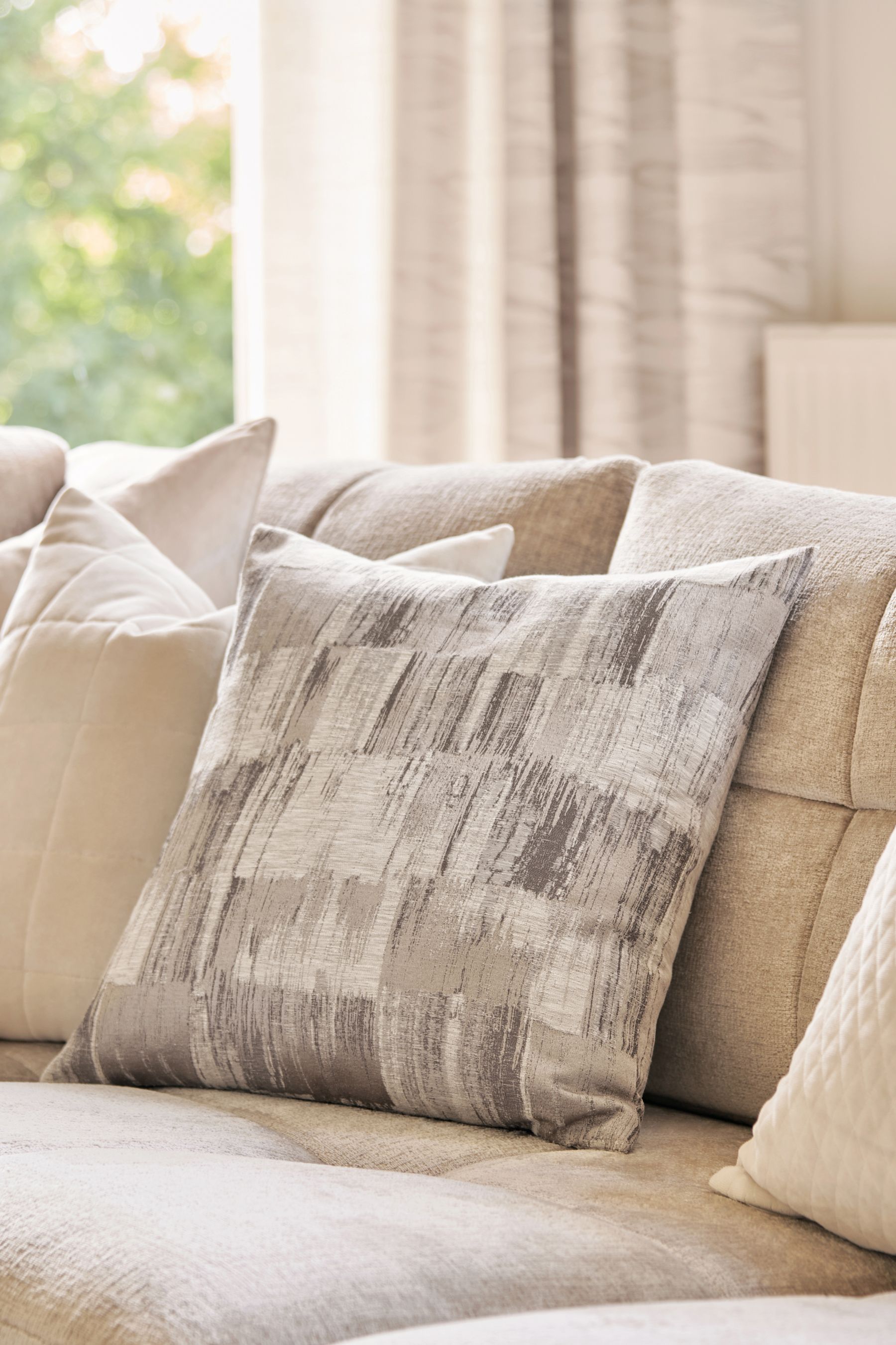 Next silver grey cushions hot sale