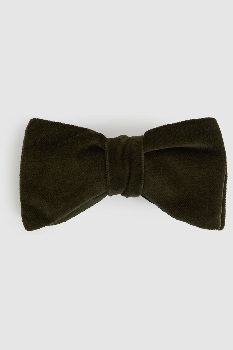 Reiss Emerald Hike Velvet Bow Tie - Image 1 of 4