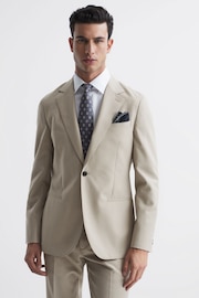 Reiss Stone Fine Single Breasted Wool Blazer - Image 1 of 6