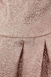 Reiss Gold Nia Junior Metallic Cap Sleeve Dress - Image 5 of 5