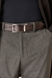 Black/Brown Carbon Print Reversible Belt - Image 1 of 4