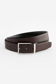 Black/Brown Carbon Print Reversible Belt - Image 2 of 4