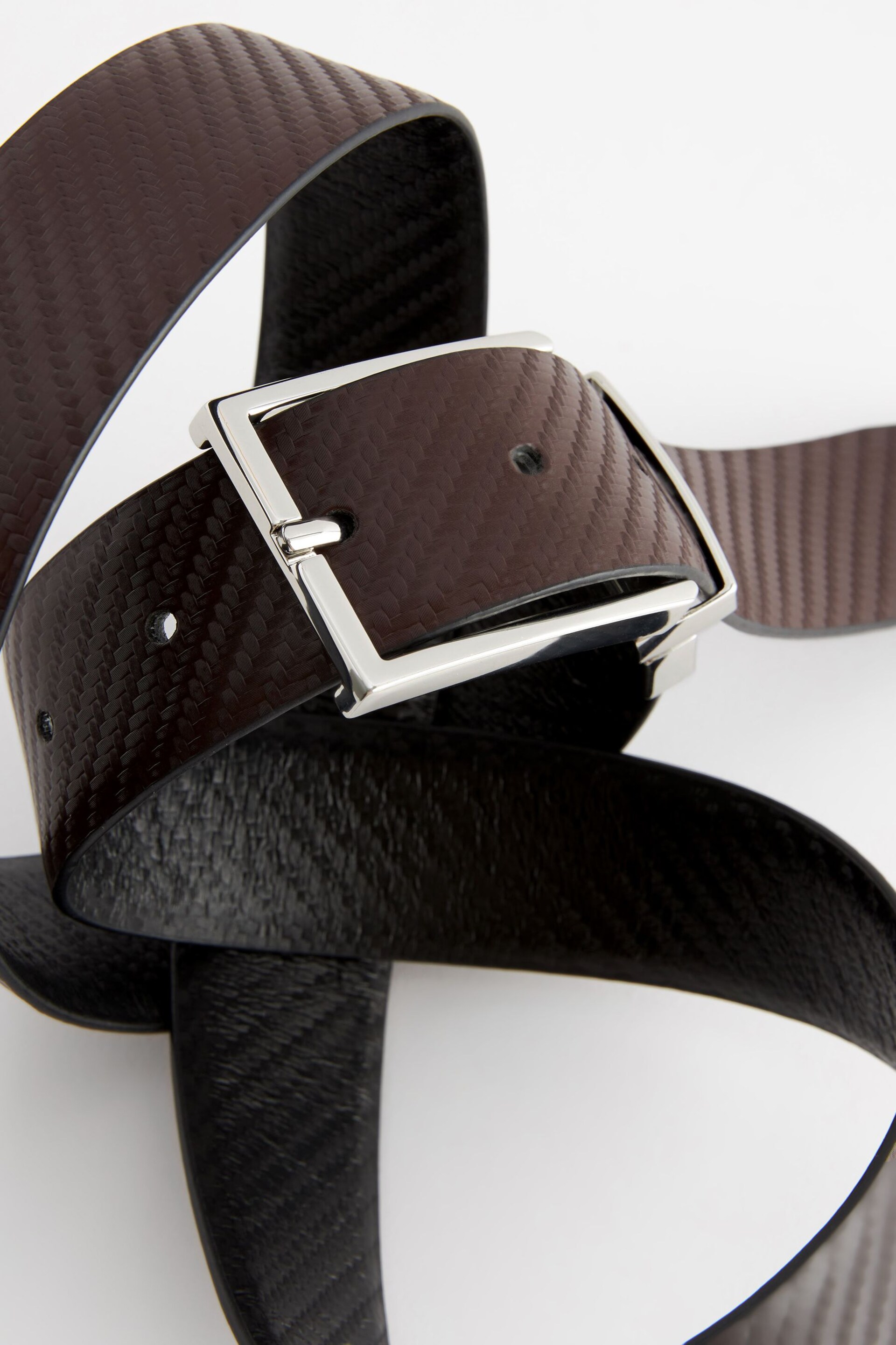 Black/Brown Carbon Print Reversible Belt - Image 4 of 4