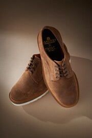 Tan Brown Suede Sanders for Next Wedge Derby Shoes - Image 5 of 7