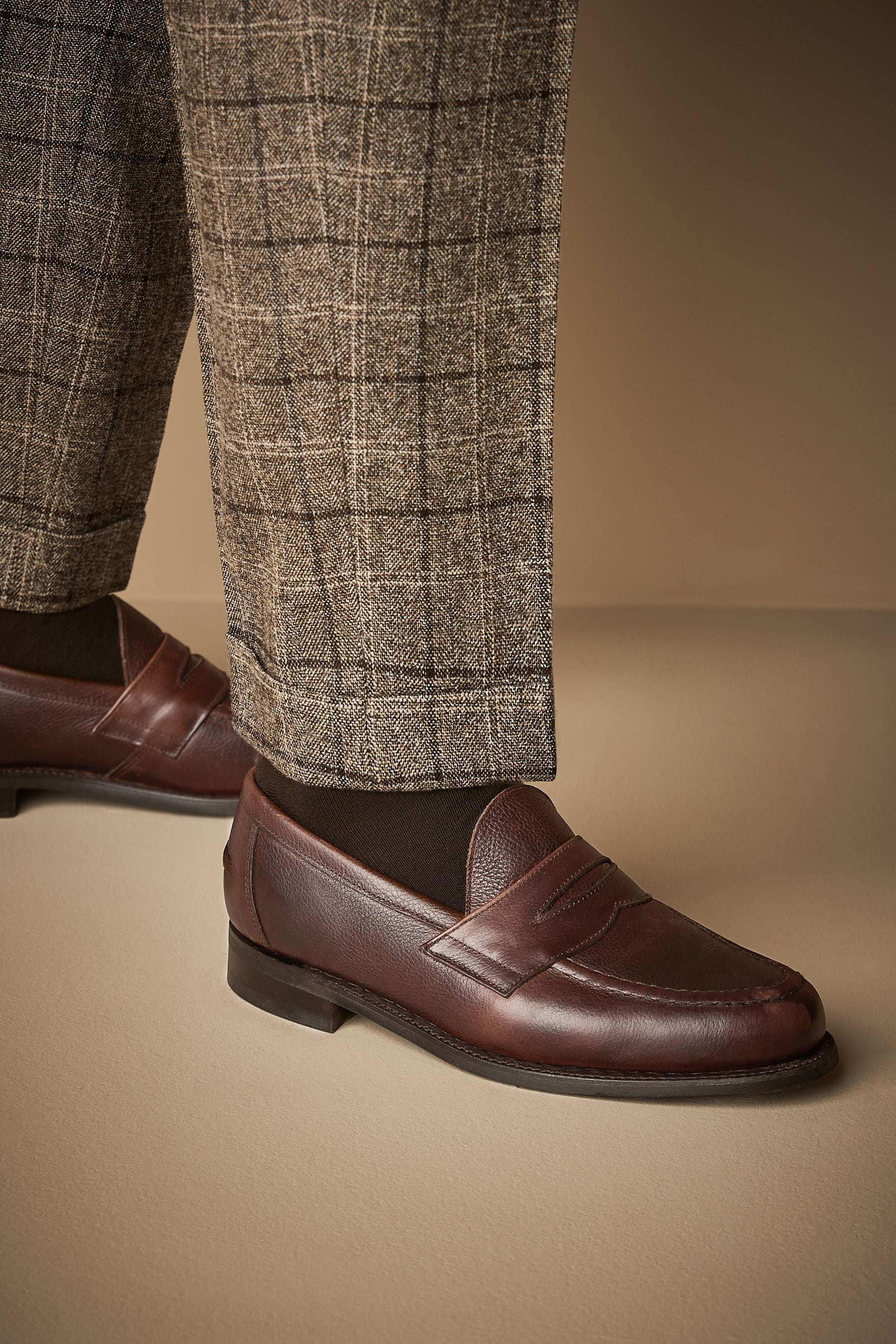 Buy Brown Sanders for Next Leather Penny Loafers from Next Germany