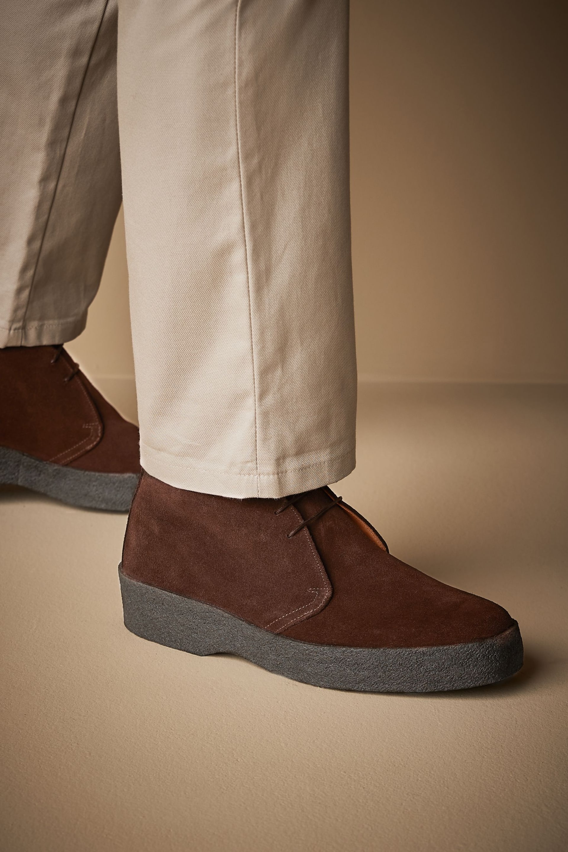 Brown Suede Sanders for Next Crepe Chukka Boots - Image 1 of 8