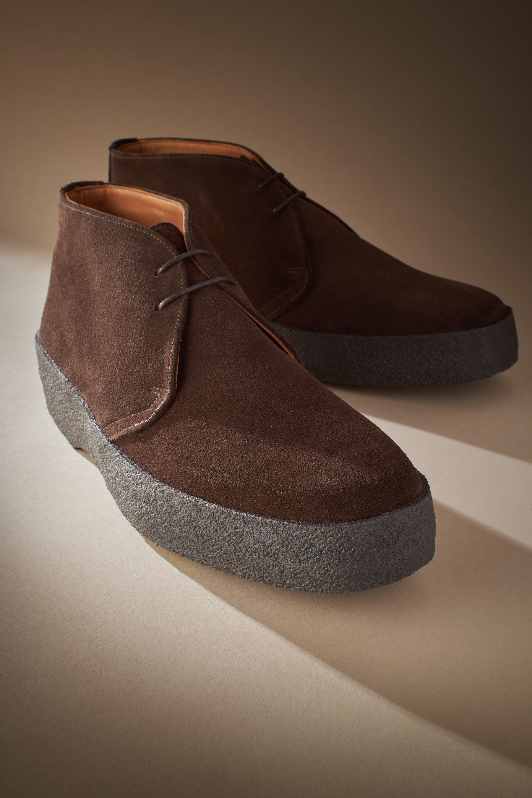 Buy Brown Suede Sanders for Next Crepe Chukka Boots from Next Luxembourg