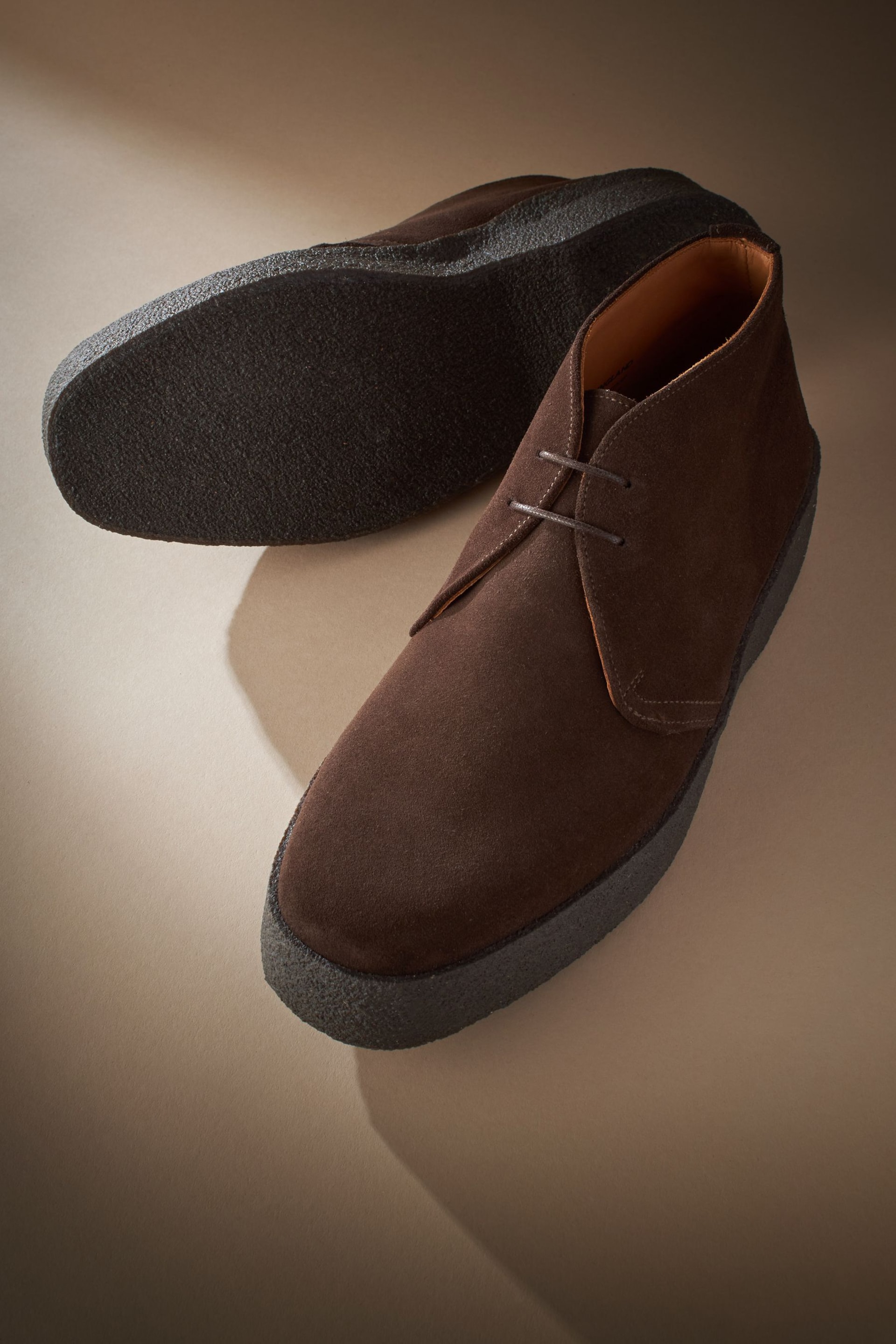 Brown Suede Sanders for Next Crepe Chukka Boots - Image 5 of 8