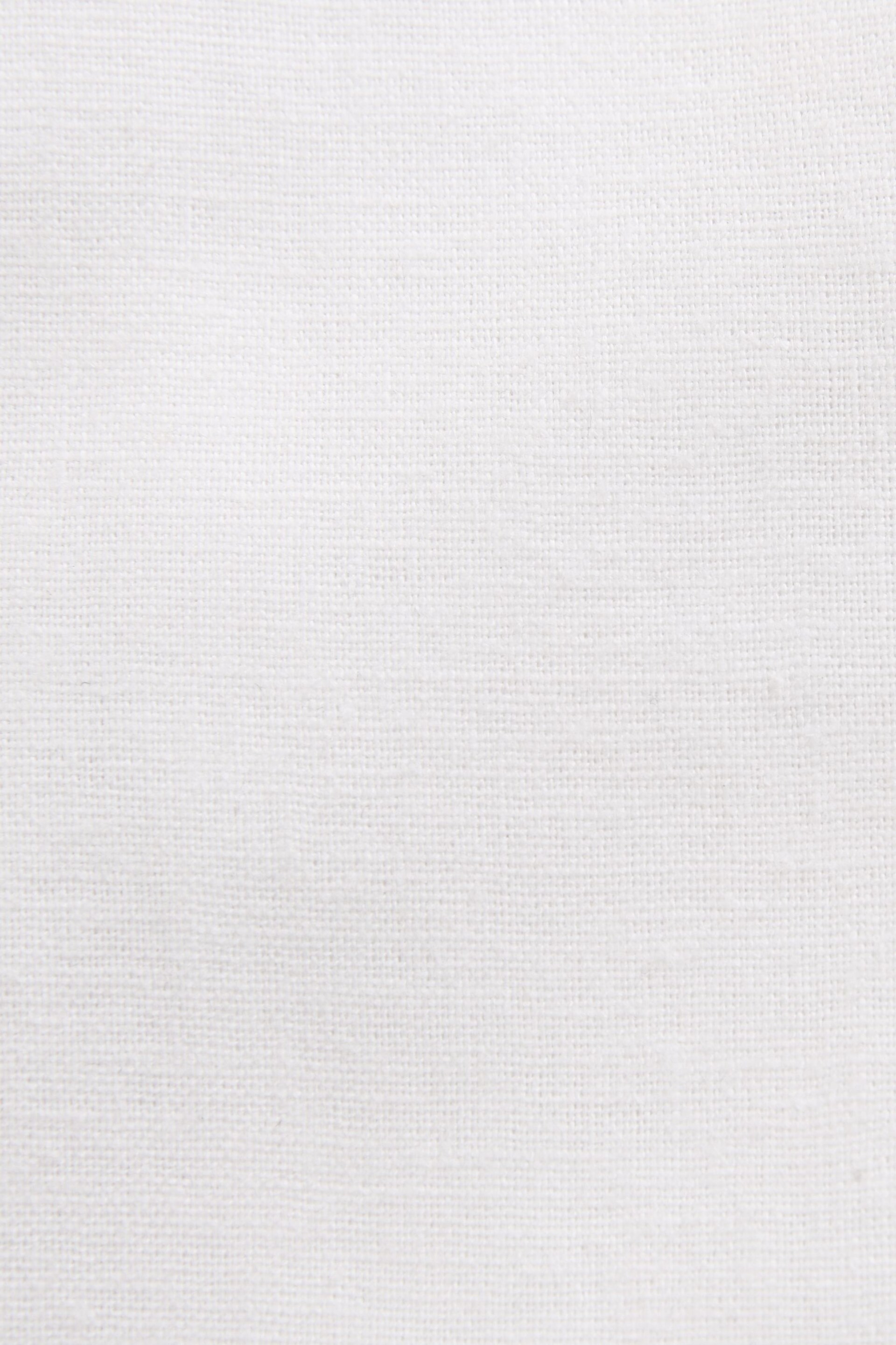 White Slim Linen Blend Blazer - Image 10 of 10