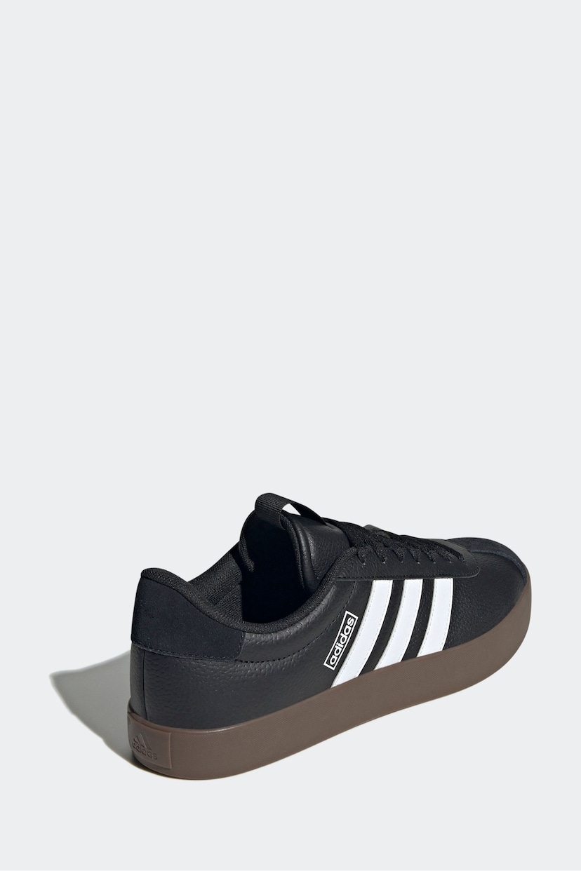 adidas Black/White VL Court 3.0 Trainers - Image 7 of 11