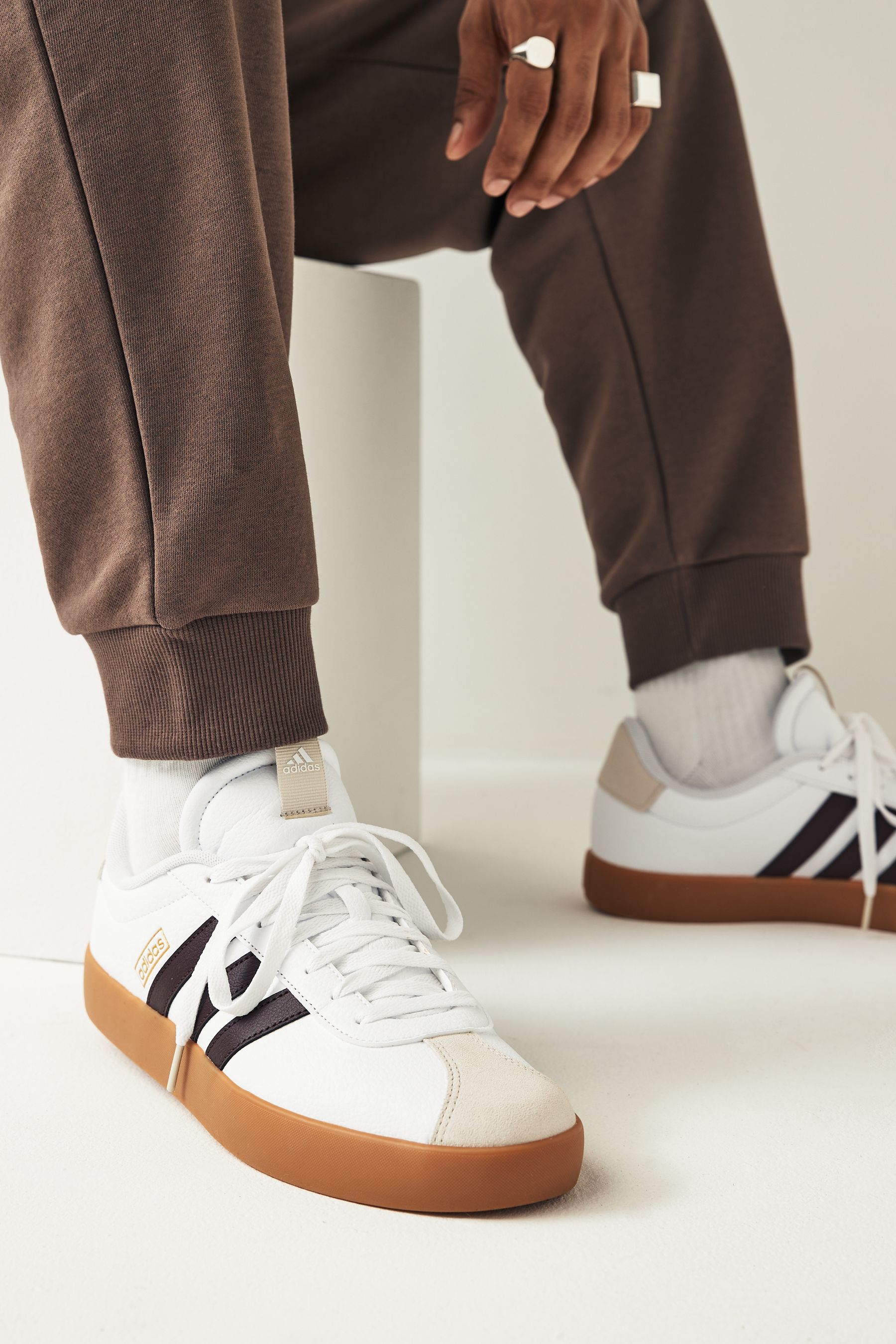 White suede adidas trainers cheap
