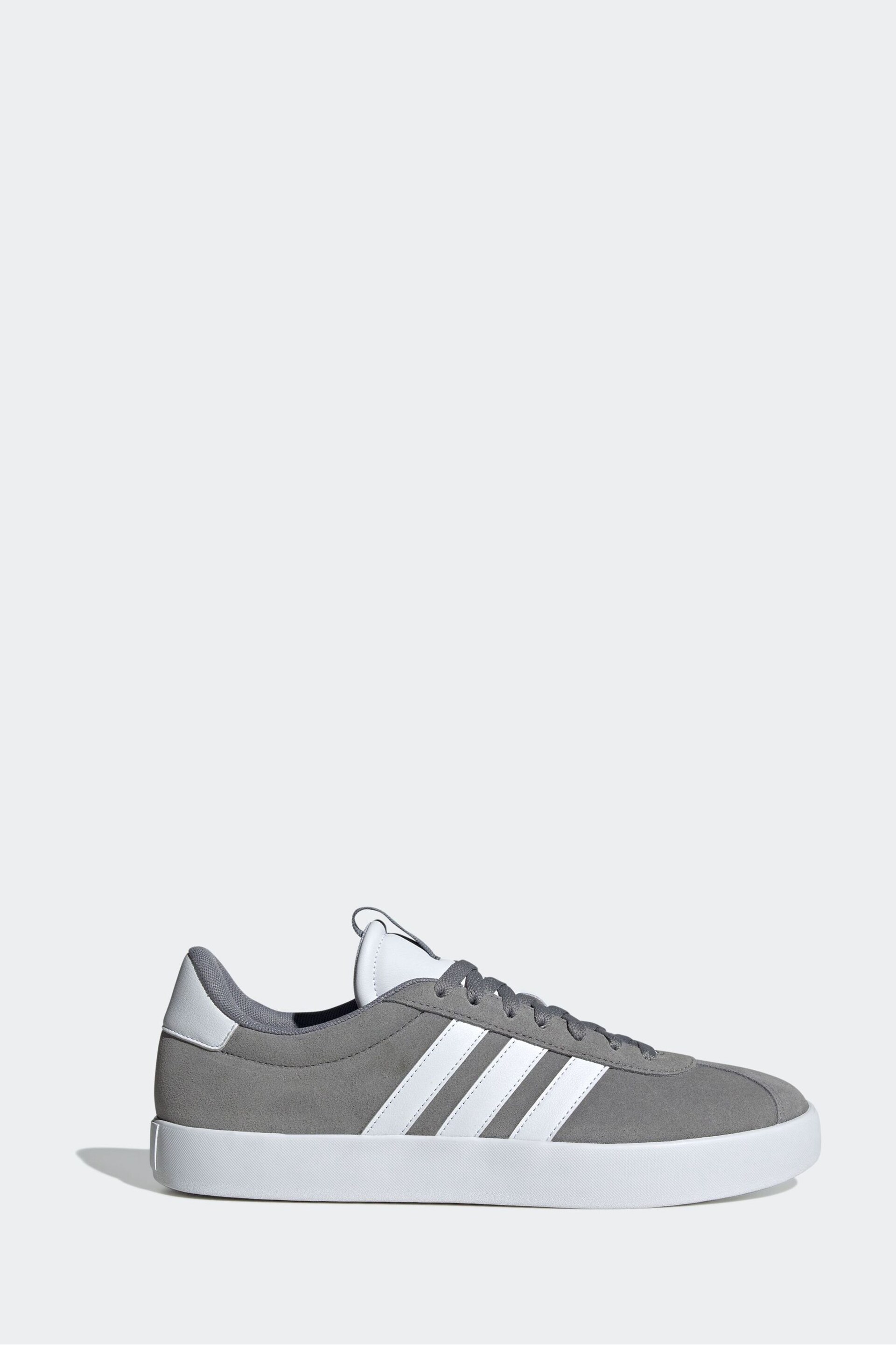 adidas Grey/White VL Court 3.0 Trainers - Image 11 of 11