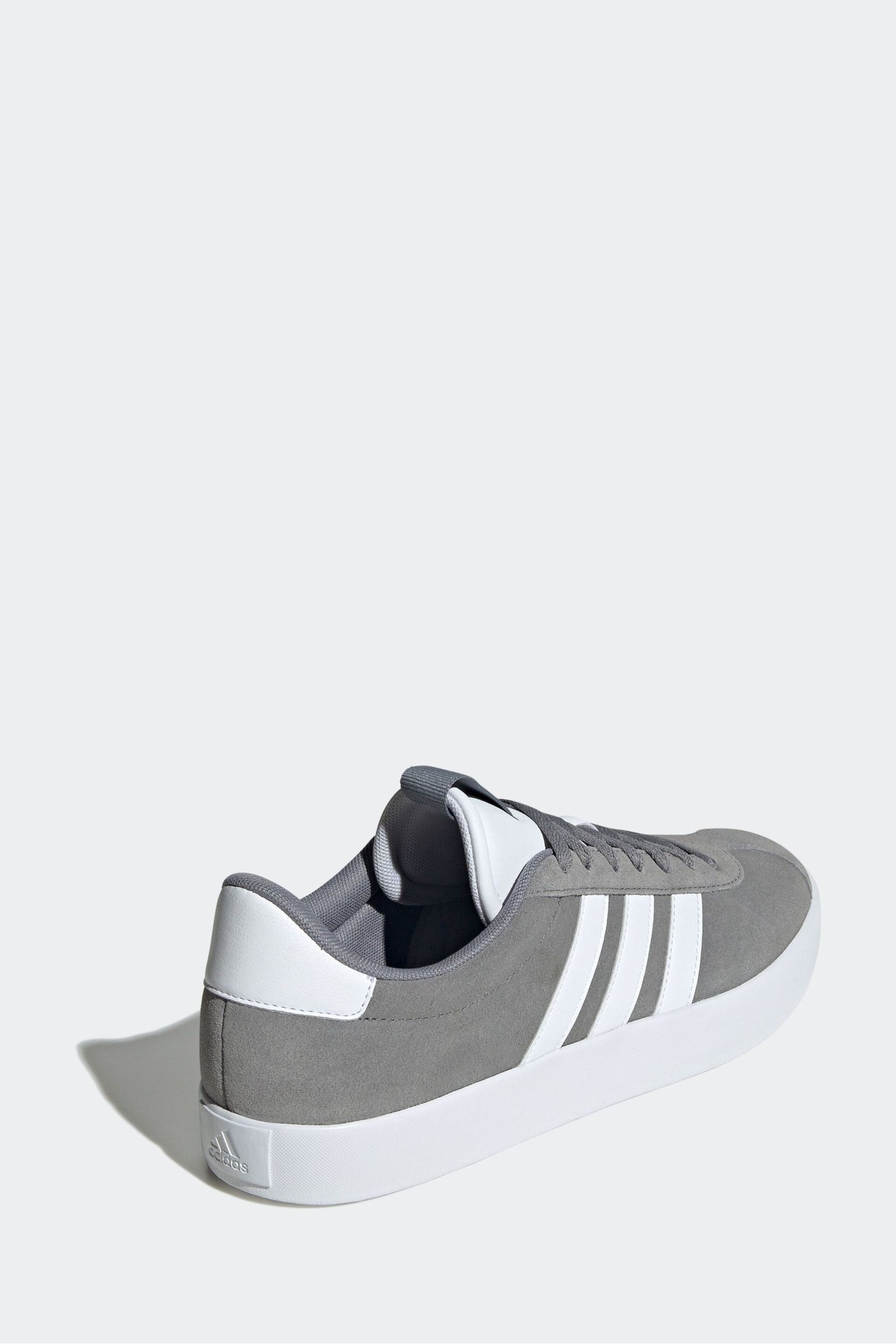 adidas Grey/White VL Court 3.0 Trainers - Image 2 of 11