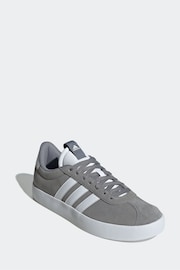 adidas Grey/White VL Court 3.0 Trainers - Image 3 of 11