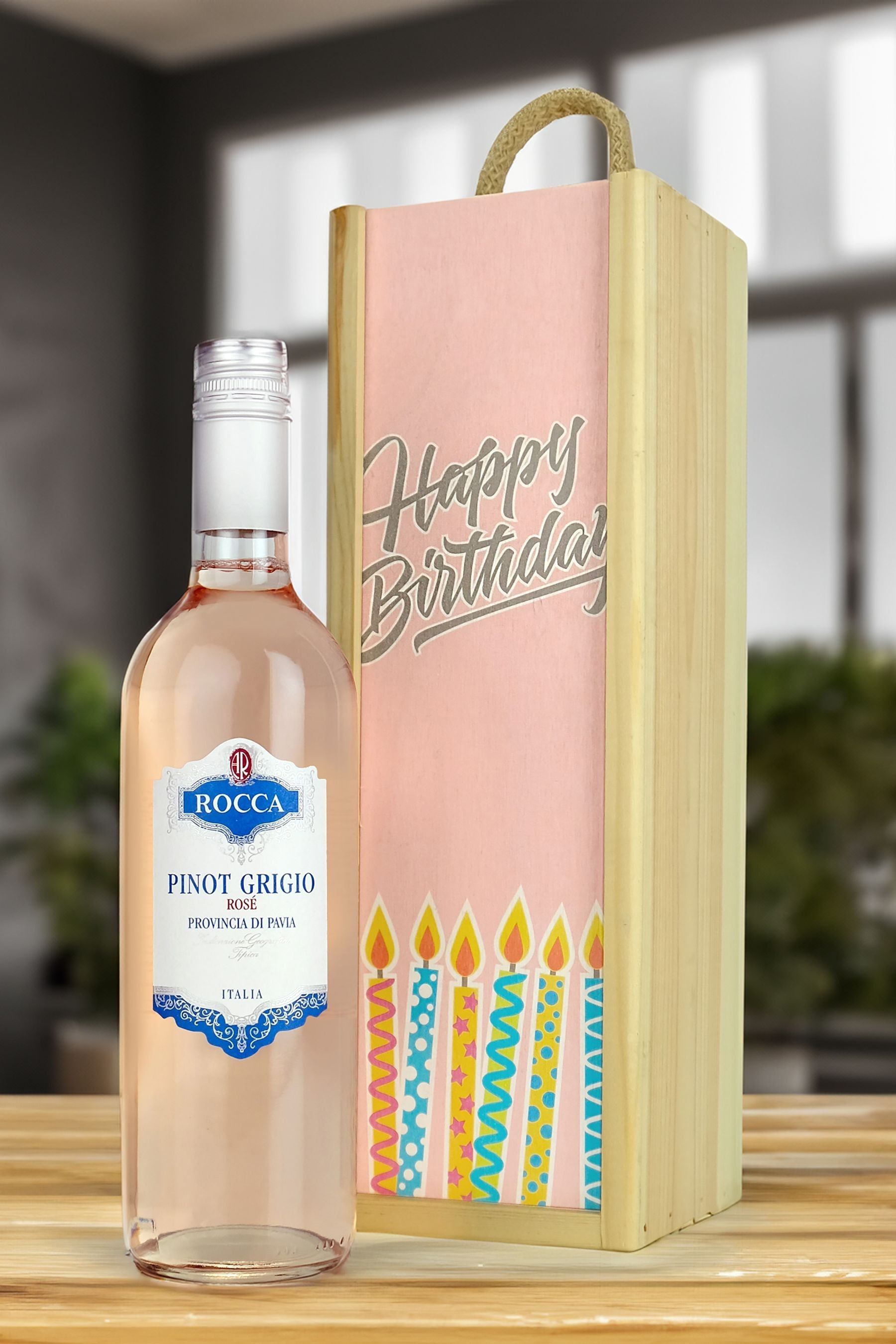 Buy Le Bon Vin Happy Birthday Pinot Grigio Rose Wood Boxed Wine Gift from the Next UK online shop
