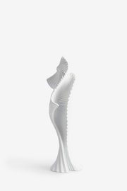 White Pleat Sculpture Ornament - Image 2 of 4