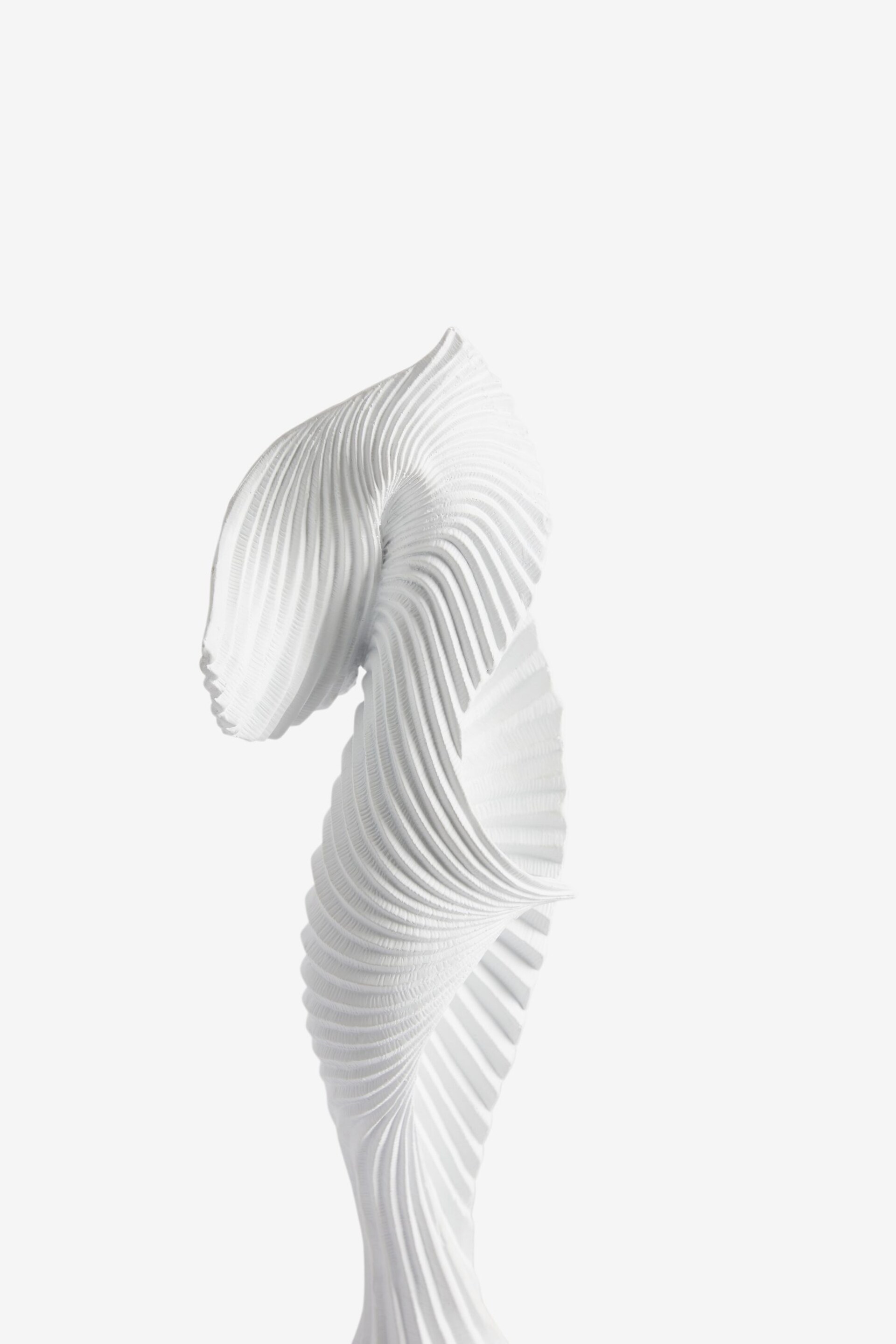 White Pleat Sculpture Ornament - Image 4 of 4