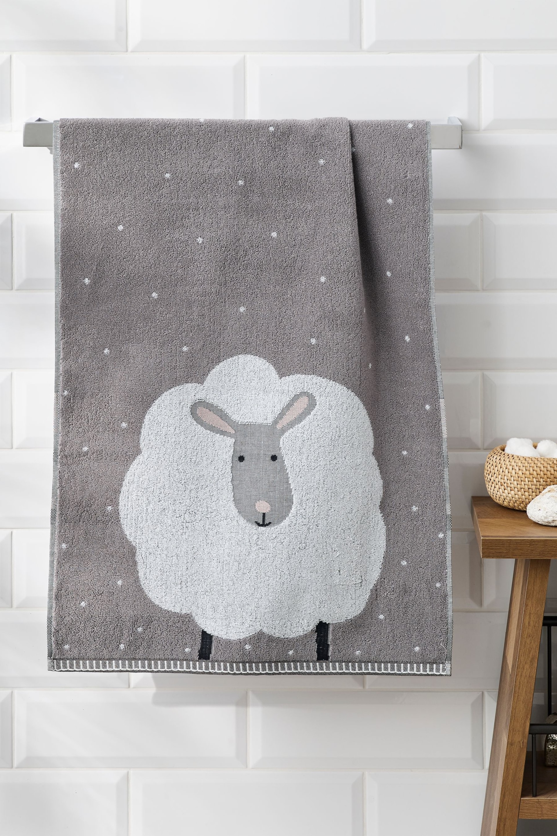 Grey Sheep 100% Cotton Towel - Image 1 of 4