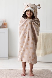 Giraffe Natural Children's Cotton Hooded Towel - Image 1 of 3