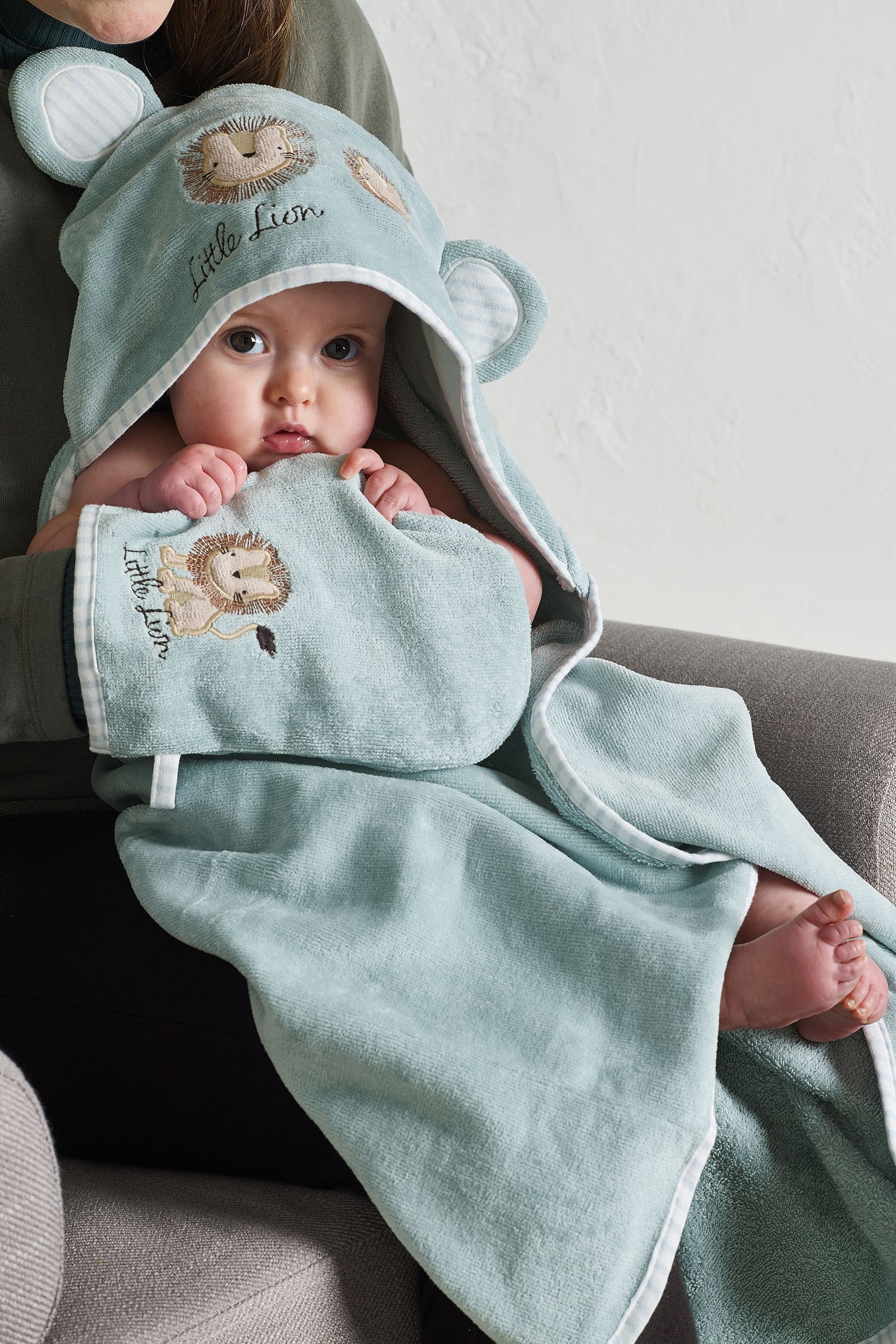 Buy Blue Lion Newborn 100 Cotton Hooded Baby Towel from the Next UK online shop