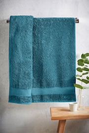 Blue Teal Light Egyptian Cotton Towel - Image 2 of 3