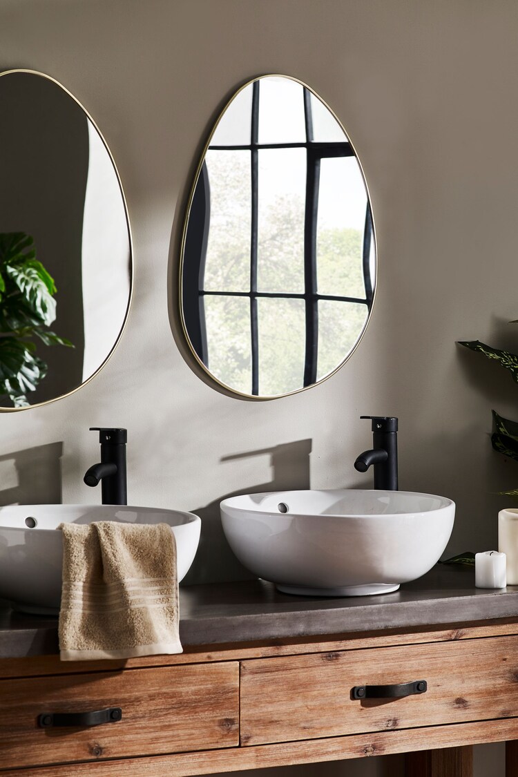 Buy Gold Pebble Round Bathroom Wall Mirror from the Next UK online shop