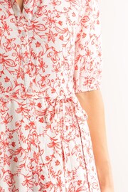 Lakeland Clothing Pink Janine Short Sleeve Collared Midi Dress - Image 5 of 5