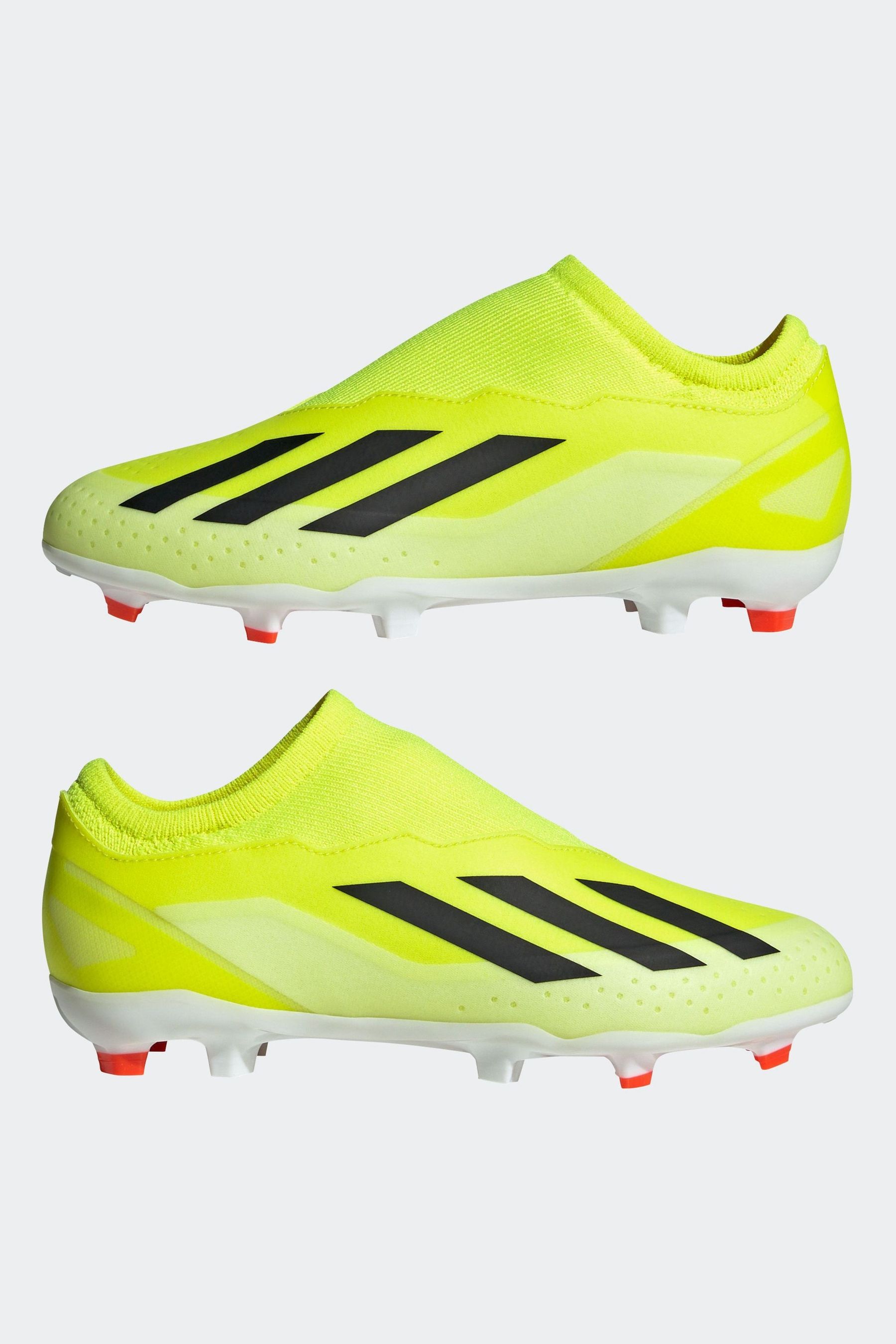 Adidas green laceless boots top