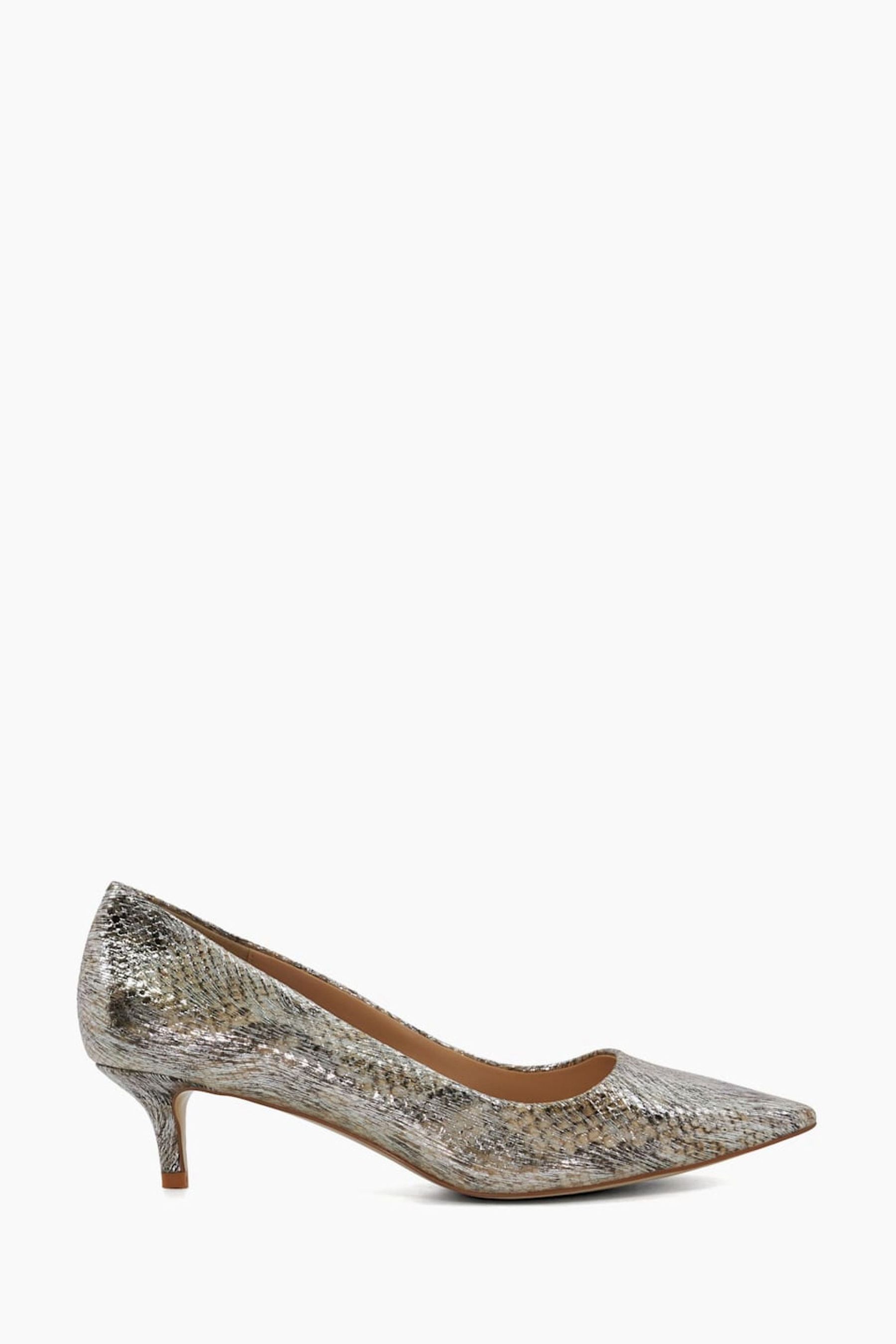 Dune silver shoes top