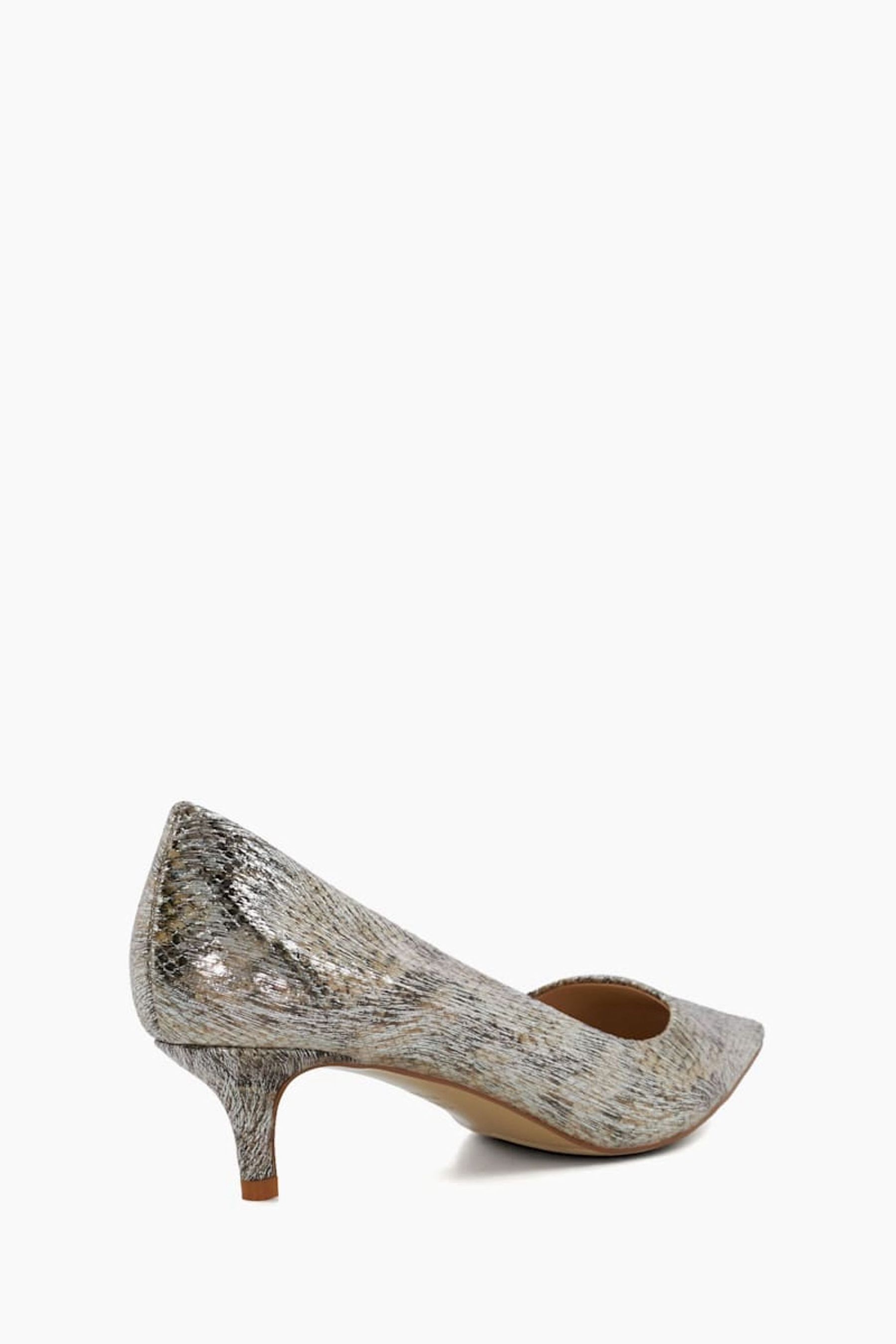 Dune silver court shoes discount
