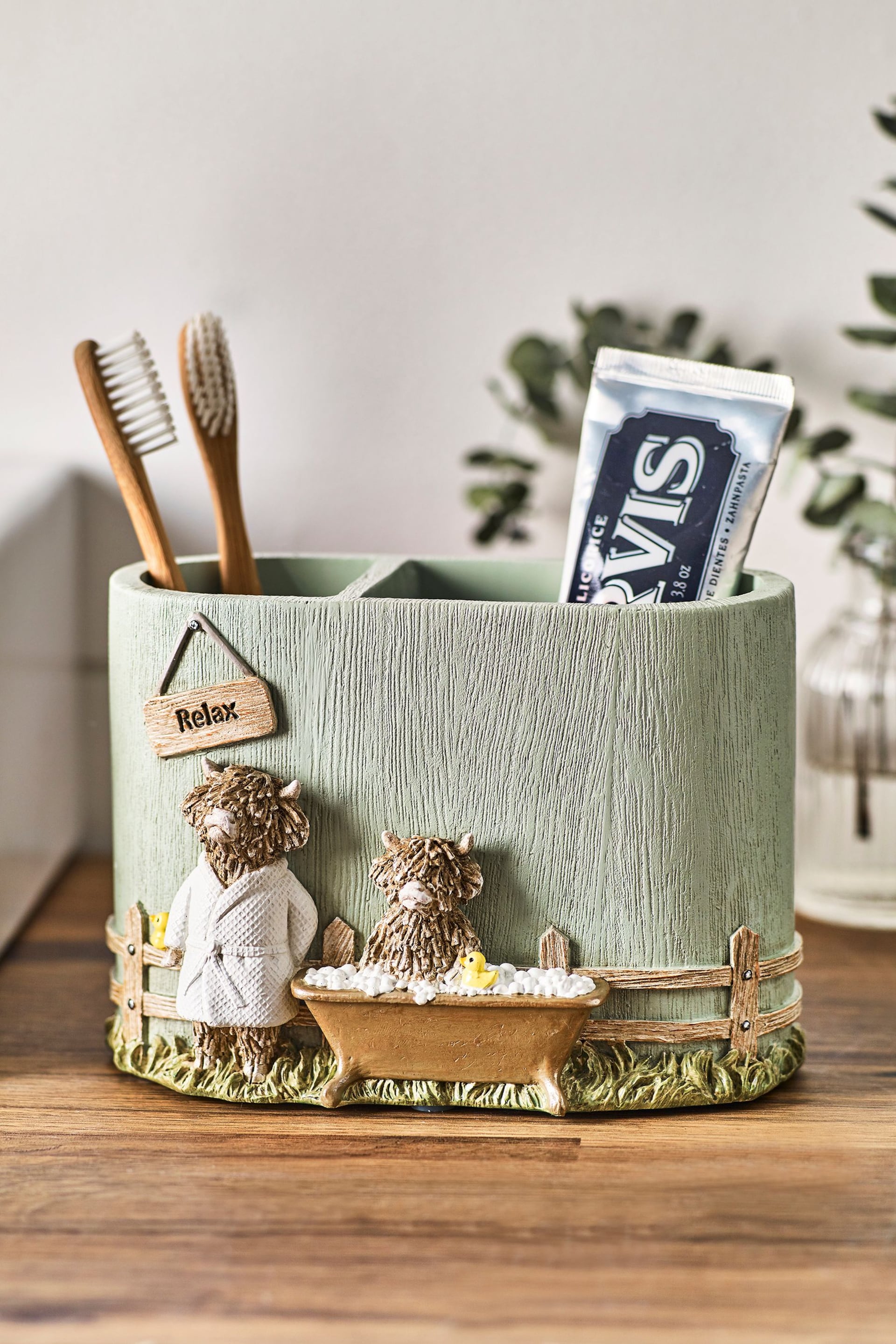 Sage Green Hamish Toothbrush Tidy - Image 1 of 4