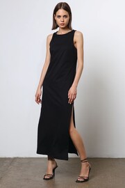Religion Black Fitted Halter Neck Beaded Jersey Maxi Dress - Image 1 of 6