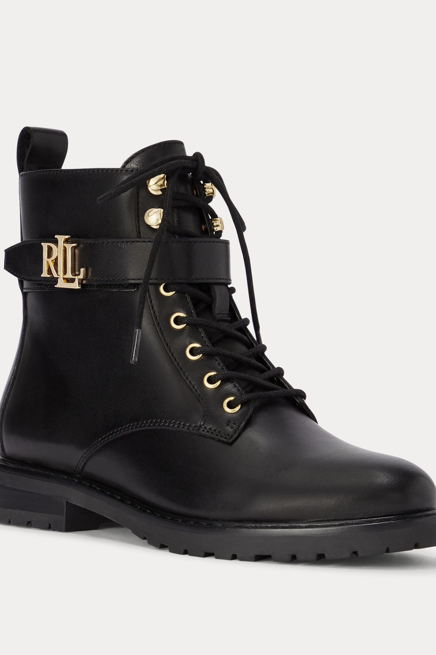 Buy Lauren Ralph Lauren Eldridge Burnished Leather Boots from Next Luxembourg