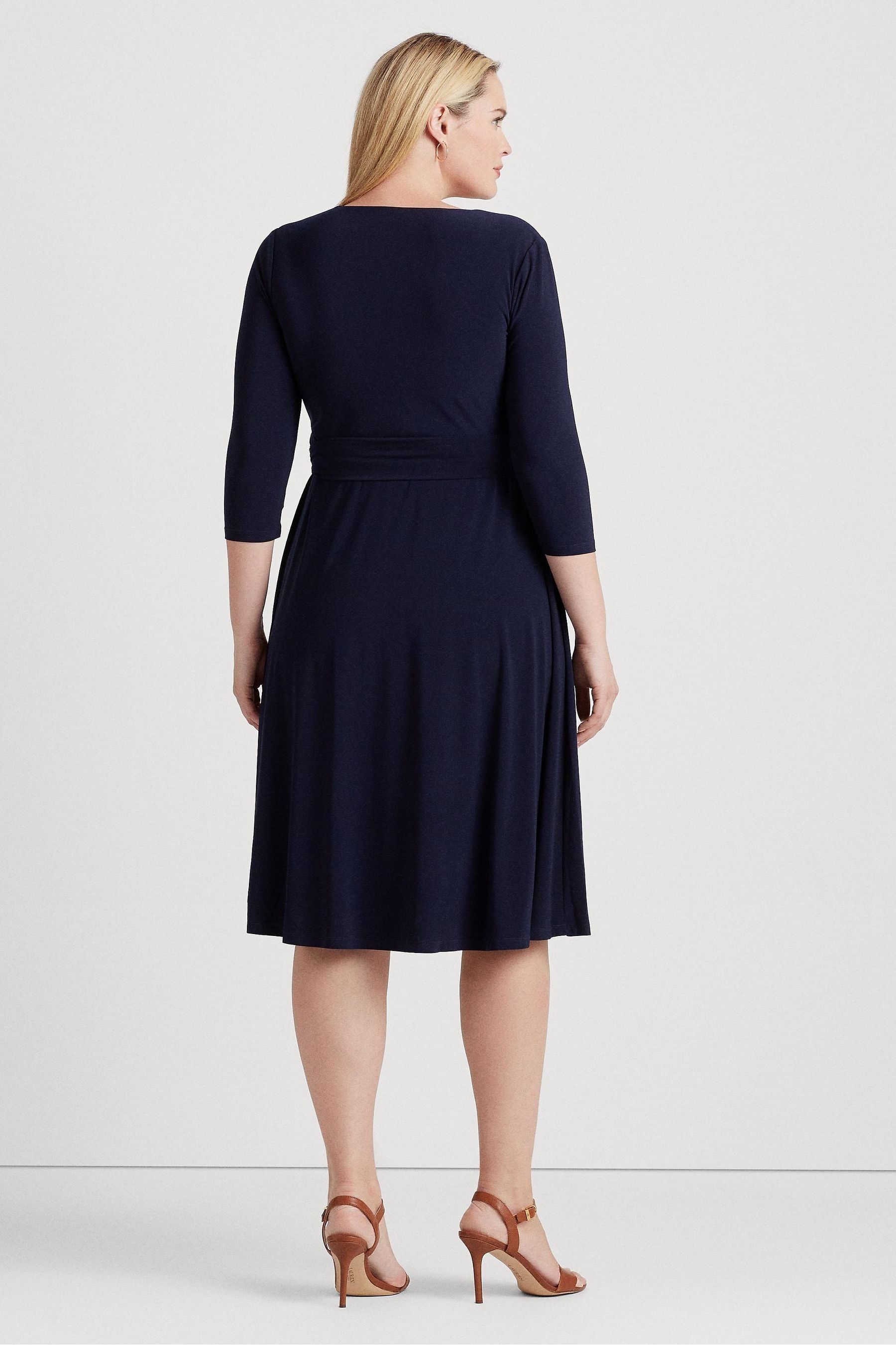 Buy Lauren Ralph Lauren Curve Midi Surplice Dress from the Next UK online shop