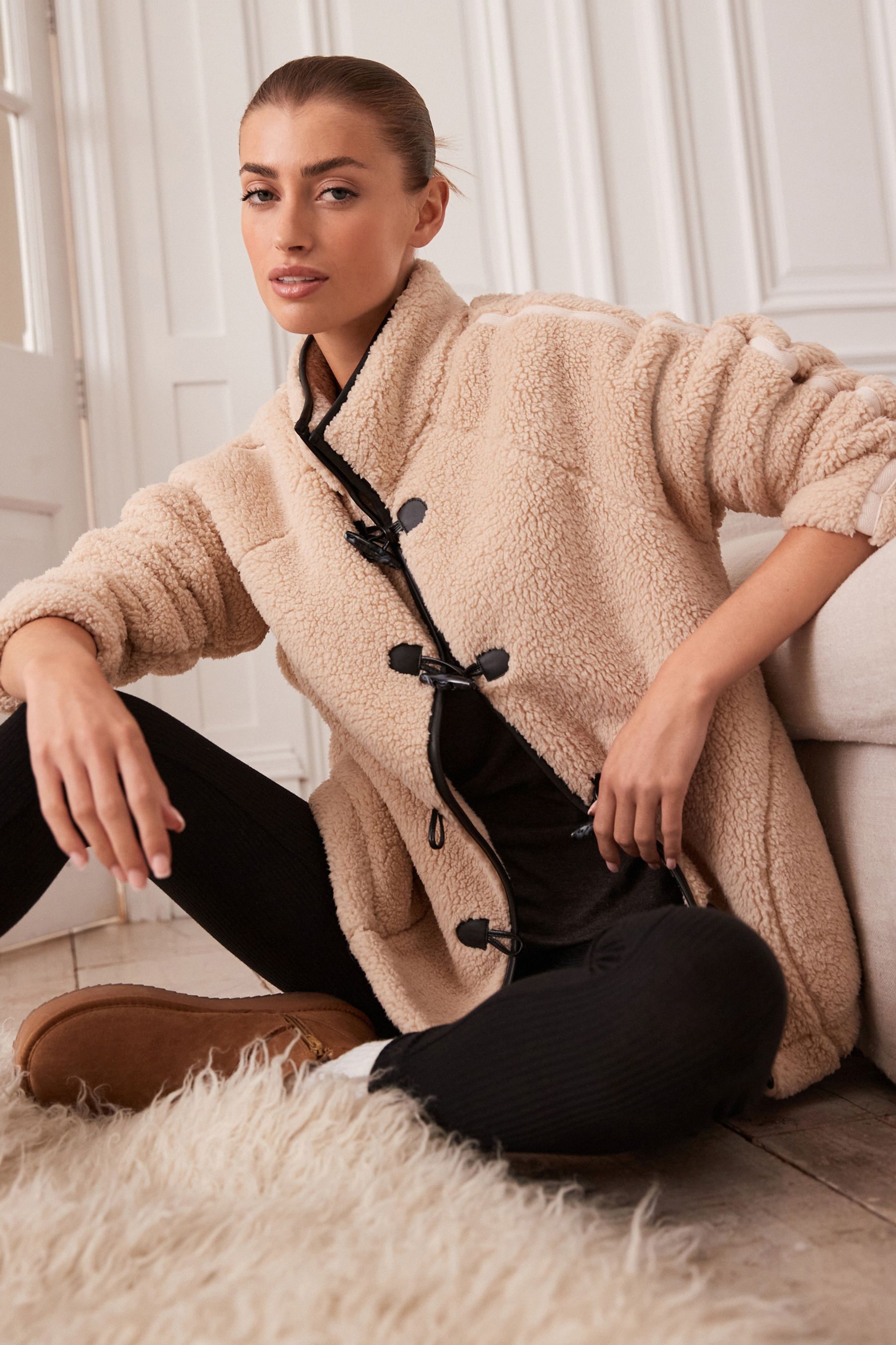 Next teddy borg coat top