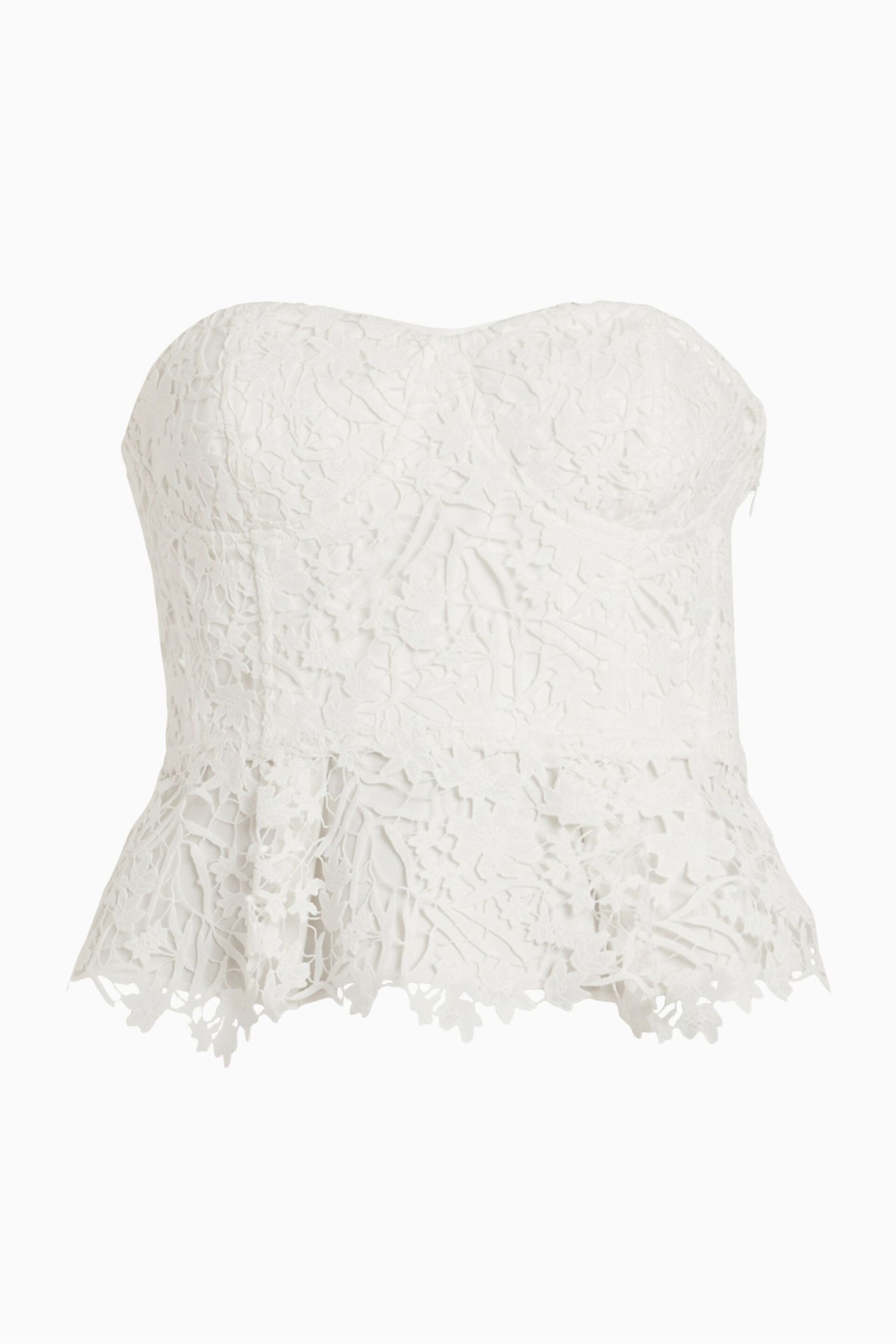 AllSaints White Broderie Sienna Top - Image 6 of 6